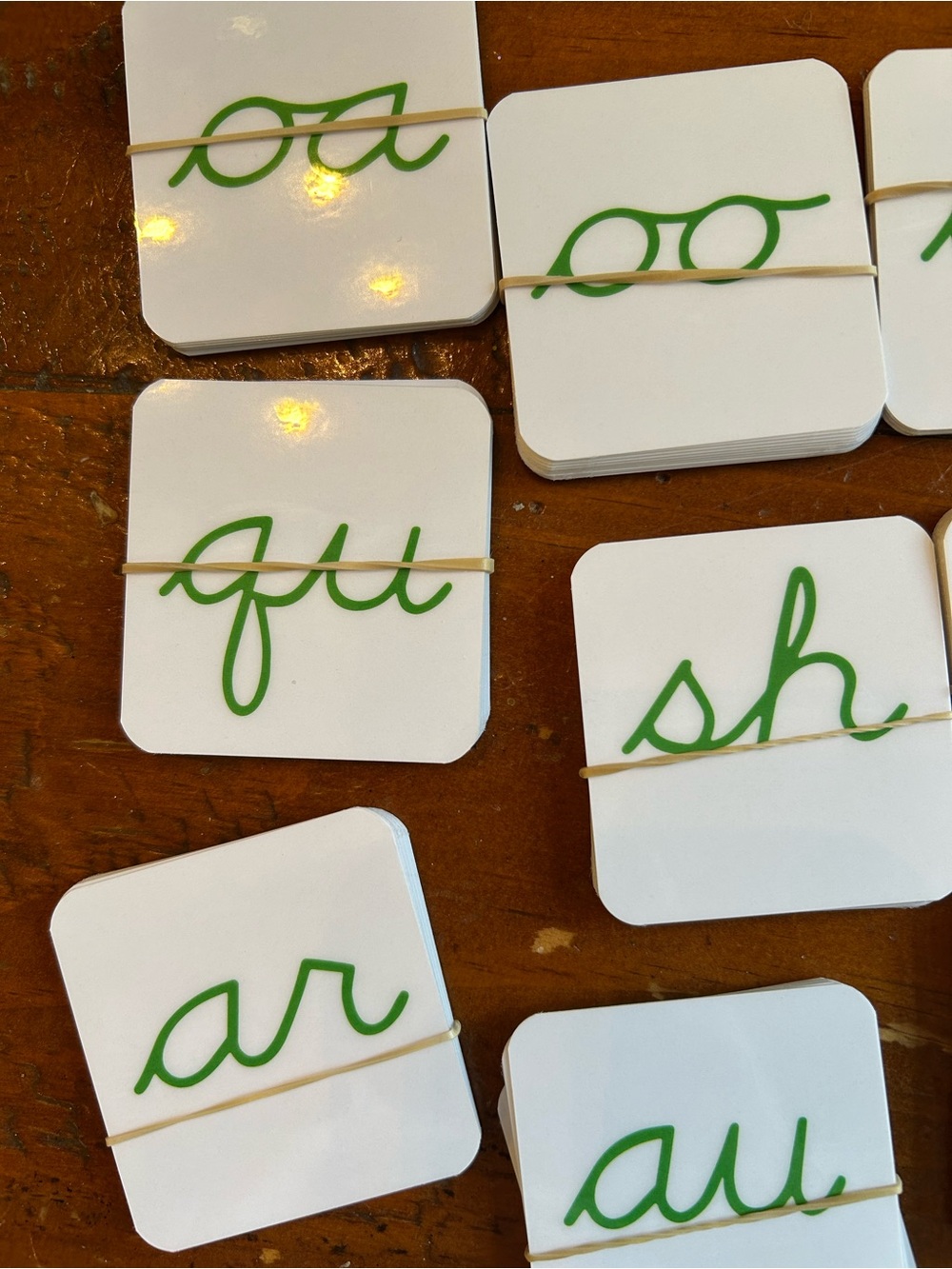 Handwritten Phonics Flash Card Set - Montessori Learning